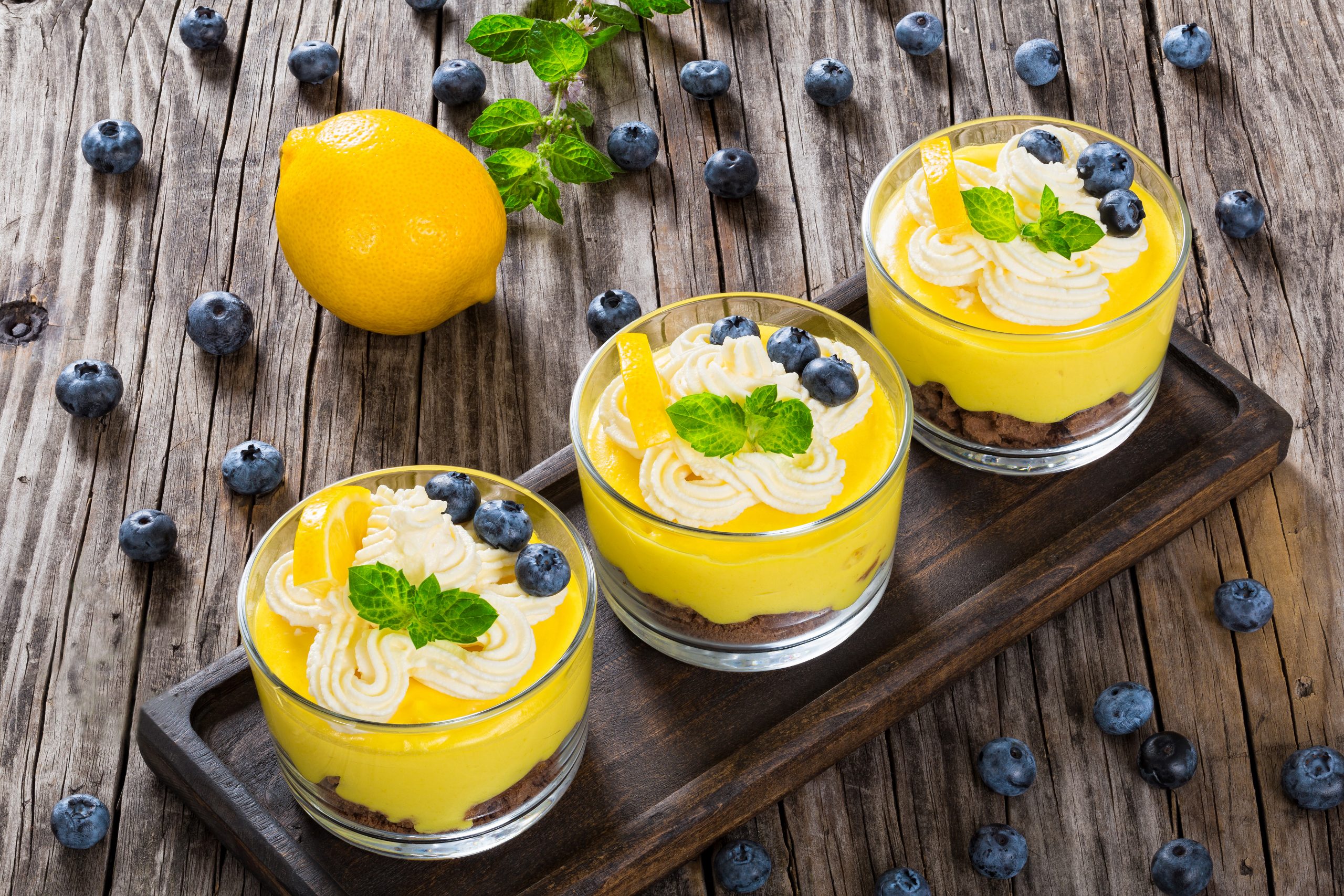 No-Cook Lemon Blueberry Mousse - Stevita Naturals